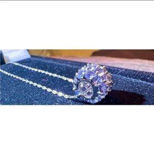 14k White Gold Tanzanite Pendant